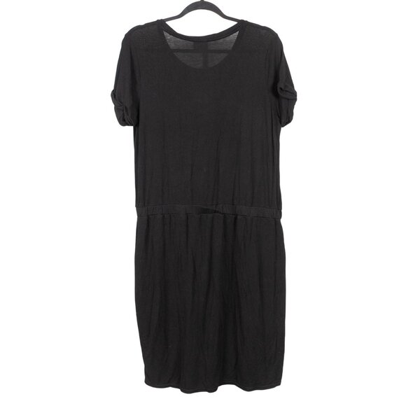 32 Degrees Cool Casual Dress XL Womens Black Short Sleeve Drawstring Stretch - Picture 6 of 6